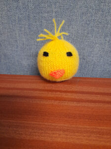 easter chick in aid for francis house charity knitted easter eggs chick